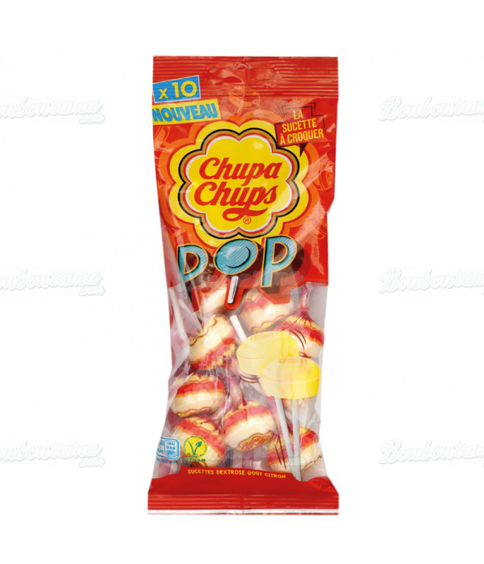 Flowpack Chupa Chups Pop dextrose lollipop in bulk packaging