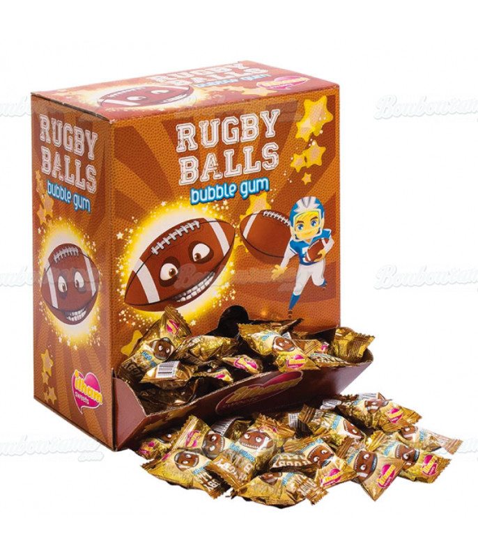 Bubble Gum Box Rugby Balls