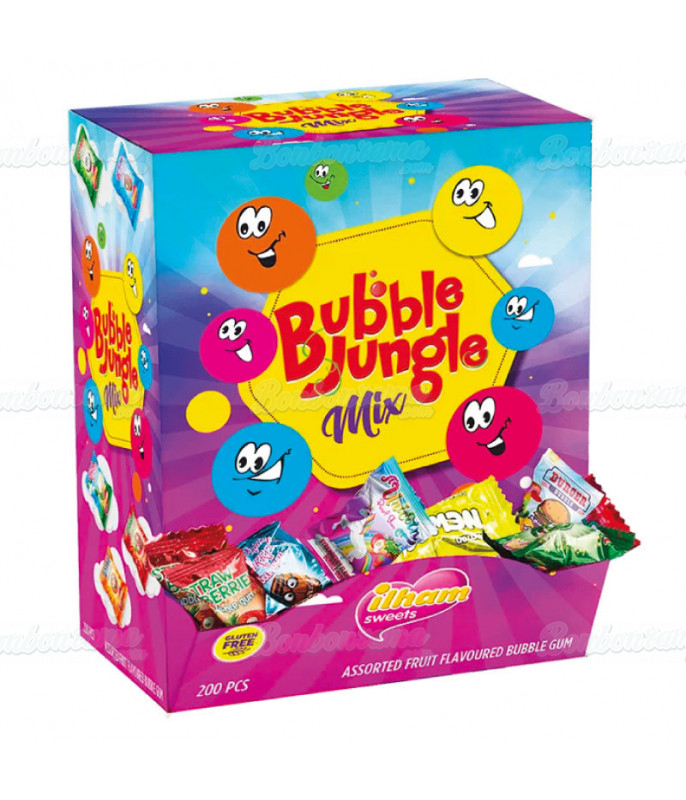 Box Bubble Jungle Mix Bubble Gum in wholesale packing on Bonbonrama