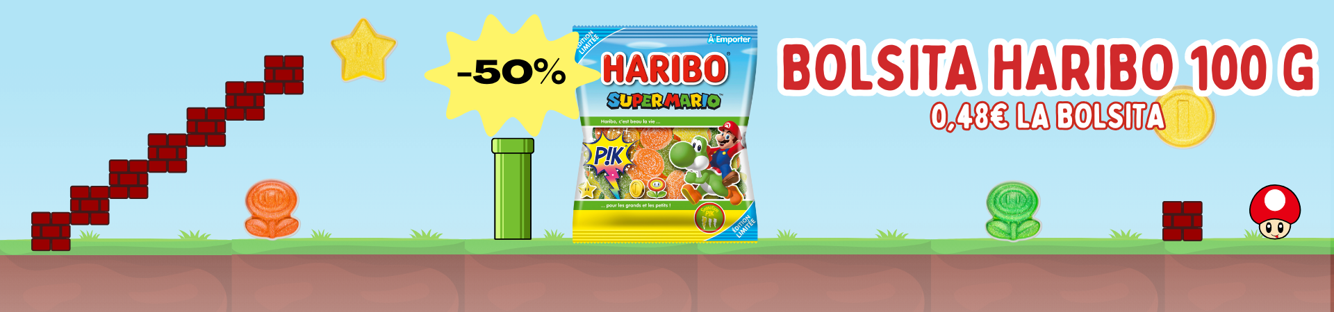 Bannière Mario Haribo - Publié le 22/10/25