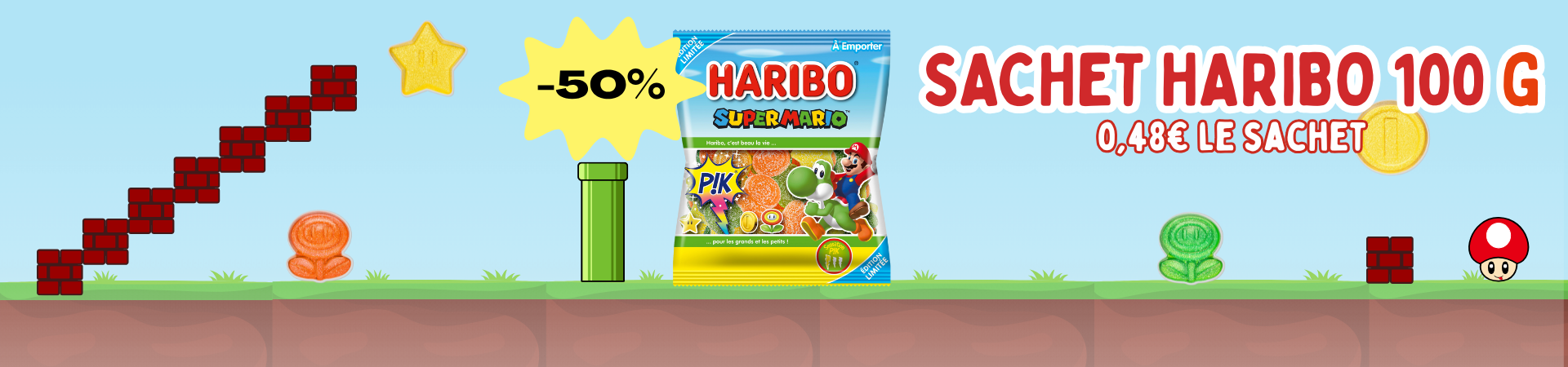 Bannière Mario Haribo - Publié le 22/10/25