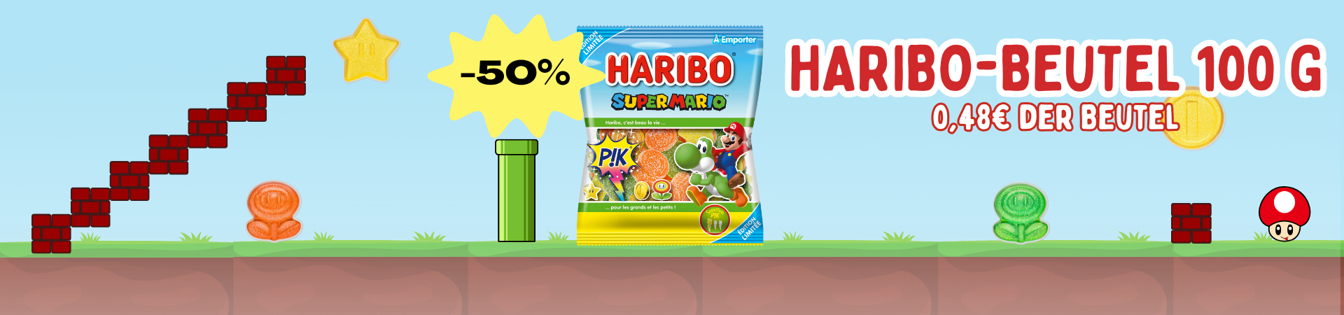 Bannière Mario Haribo - Publié le 22/10/25